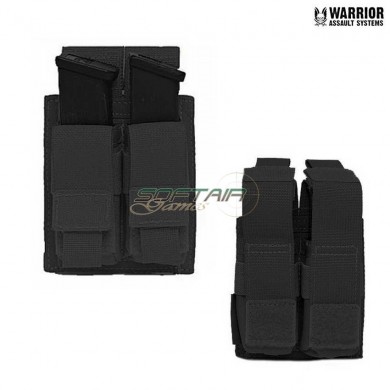 Double 9mm pistol magazines pouch black warrior assault systems (w-eo-dpda-9-blk)