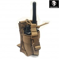 Commercial radio pouch coyote brown® badass tactical gear (btg-606-crp-01-cb)