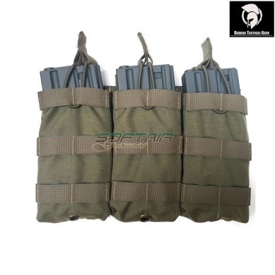 Triple 5.56 fast pouch ranger green® badass tactical gear (btg-104-ot3-02-rg)