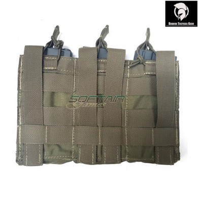 Triple 5.56 fast pouch ranger green® badass tactical gear (btg-104-ot3-02-rg)