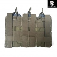 Triple 5.56 fast pouch ranger green® badass tactical gear (btg-104-ot3-02-rg)