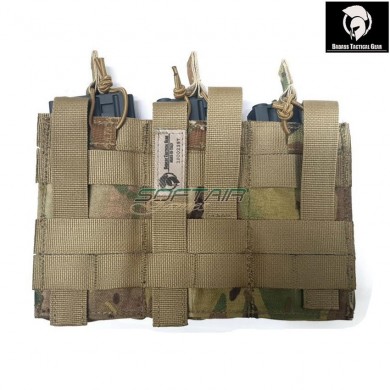 Triple 5.56 fast pouch multicam® badass tactical gear (btg-104-ot3-0-mc)