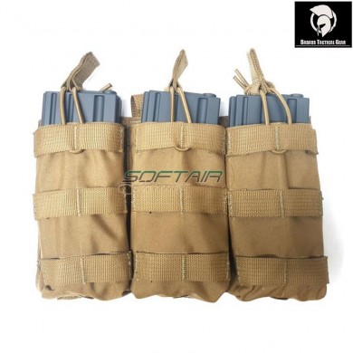 Triple 5.56 fast pouch coyote brown® badass tactical gear (btg-104-ot3-01-cb)