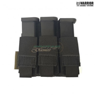 Triple 9mm pistol magazines pouch black warrior assault systems (w-eo-tpda-9-blk)