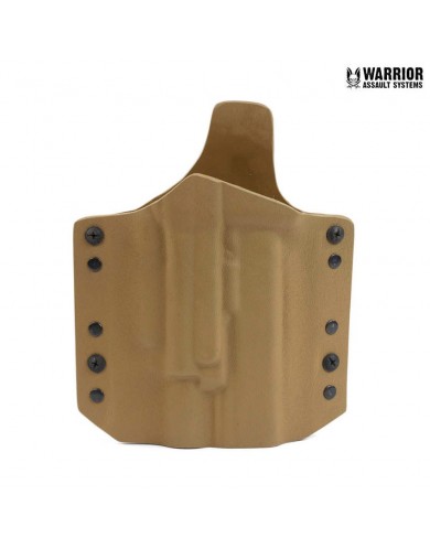 PISTOLERA RIGIDA GLOCK 17/19 WARRIOR ASSAULT ARES COMPATIBLE CON X300/X400  KYDEX COYOTE TAN