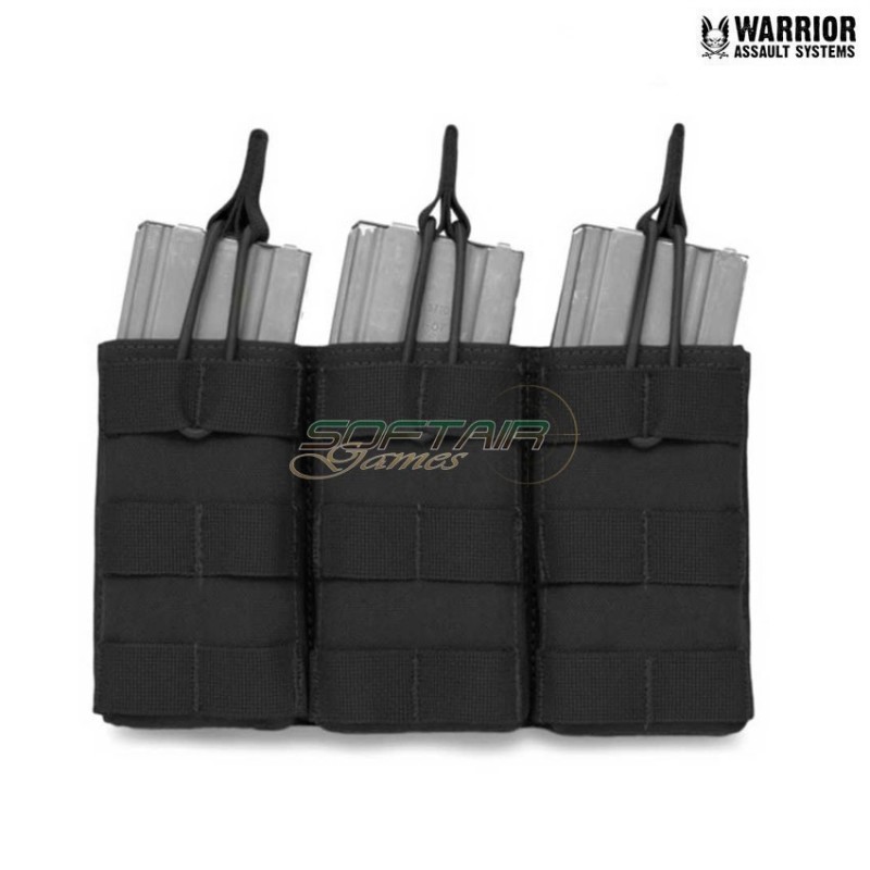 Triple Fast Open 5.56 Magazine Pouch Black Warrior Assault Systems (w-eo-tmop-blk)