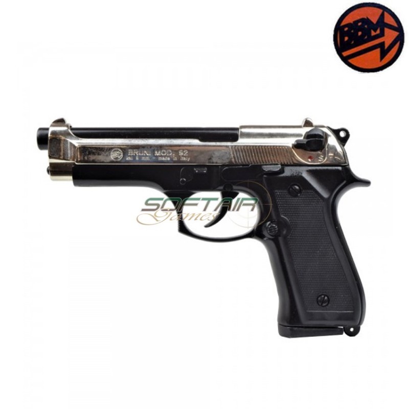 Blank Pistol 92 Pak Bicolor Caliber 9 Bruni (br-1305bn)