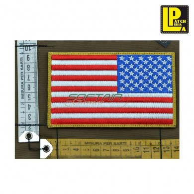 Military morale patch embroidered usa flag large reverse patcheria (lp-prc041)