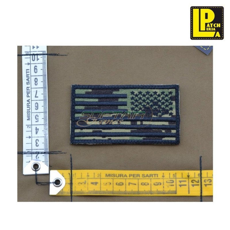 Military morale patch embroidered usa flag aor2 reverse patcheria (lp-prc282) Military morale patch embroidered usa flag aor2 reverse patcheria (lp-prc282)