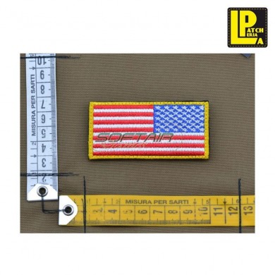 Military morale patch ricamata bandiera usa color reverse patcheria (lp-prc286)
