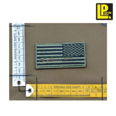 Military morale patch embroidered usa flag od reverse patcheria (lp-prc289)