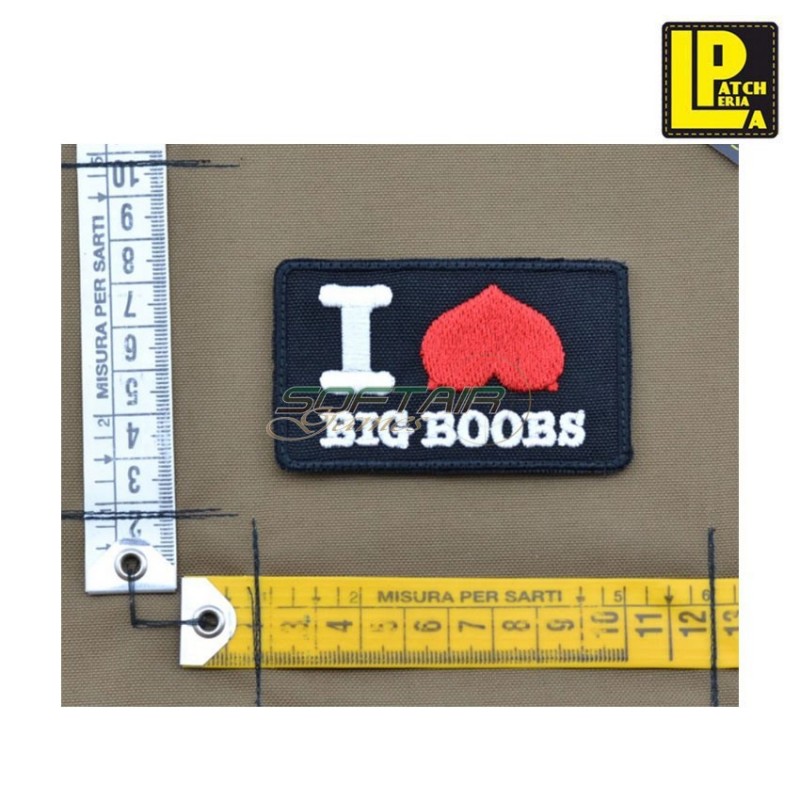 Military morale patch embroidered i love big boobs patcheria (lp-prc598)