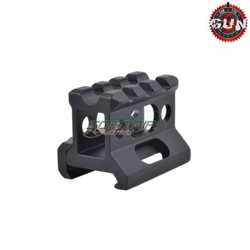Rialzo 1 pollice black per slitte 20mm gun five (gf-mount-h)