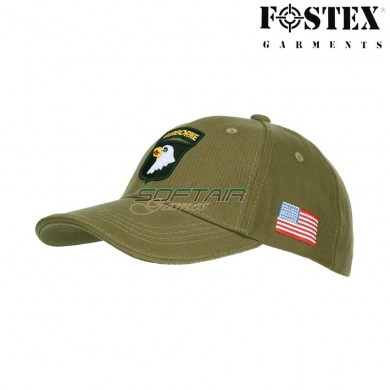 Cappello baseball 101st airborne olive drab fostex (fx-215151-223-od)