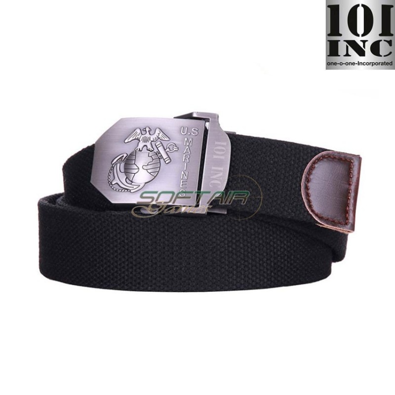 Web belt style 4 us marines black 101 inc (inc-241333-bk)