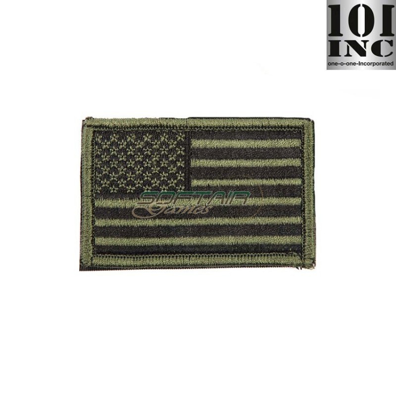 Patch ricamata usa flag olive drab 101 Inc (inc-1047)