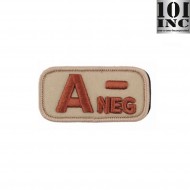 Embroidered patch blood type a- desert 101 Inc (inc-8111)