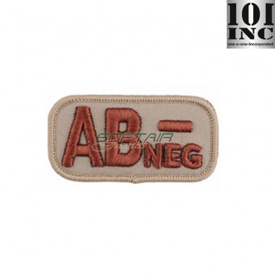 Embroidered patch blood type ab- desert 101 Inc (inc-8113)