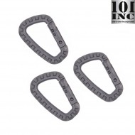 Set 3 Carabiners Tool Wolf Grey 101 Inc (inc-259135-set-wg)