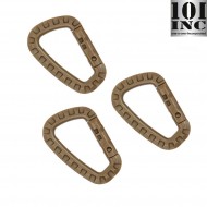 Set 3 Carabiners Tool Wolf Brown 101 Inc (inc-259135-set-wb)