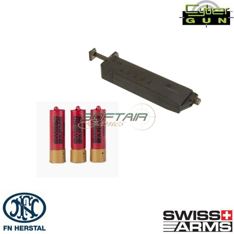 Co2 shotgun slp tactical black fn herstal swiss arms cybergun (200304)
