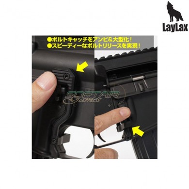 Sgancio bolt catch ambidestro per fucili a gas m4 laylax (la-154064)