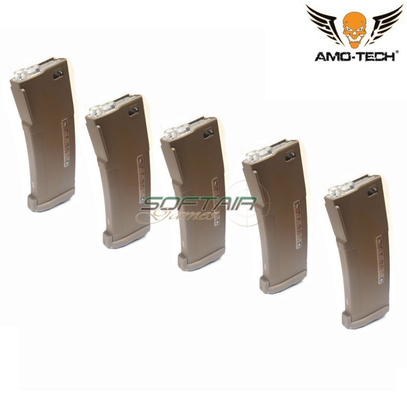 Set 5 caricatori monofilari 150bb epm golf dark earth per serie m4 amo-tech® (amt-mc-golf-de-5) Set 5 caricatori monofilari 150bb epm golf dark earth per serie m4 amo-tech® (amt-mc-golf-de-5)