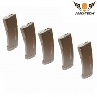 Set 5 mid-caps magazines 150bb epm golf dark earth for m4 series amo-tech® (amt-mc-golf-de-5)