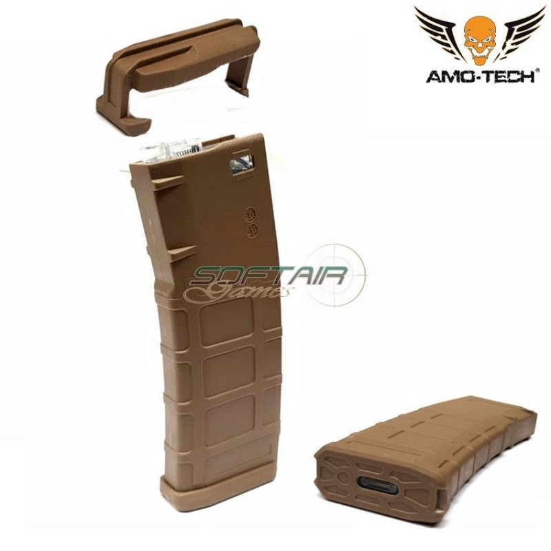 Set 5 caricatori monofilari 150bb hotel c/cover dark earth per serie m4 amo-tech® (amt-mcc-hotel-de-5)