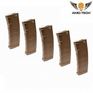 Set 5 hi-caps magazines 330bb hotel dark earth for m4 series amo-tech® (amt-hc-hotel-de-5)