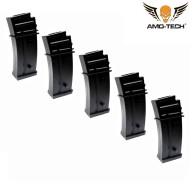 Set 5 caricatori monofilari 90bb kilo black per serie g36 amo-tech® (amt-mc-kilo-bk-5)