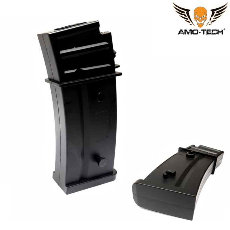 Set 5 mid-caps magazines 90bb kilo black for g36 series amo-tech® (amt-mc-kilo-bk-5)