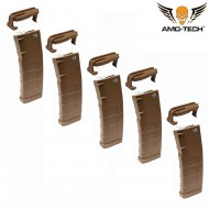 Set 5 hi-caps magazines flash 380bb hotel w/cover dark earth for m4 series amo-tech® (amt-hcfc-hotel-de-5)