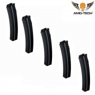 Set 5 caricatori monofilari 100bb november black per serie mp5 amo-tech® (amt-mc-nov-bk-5)