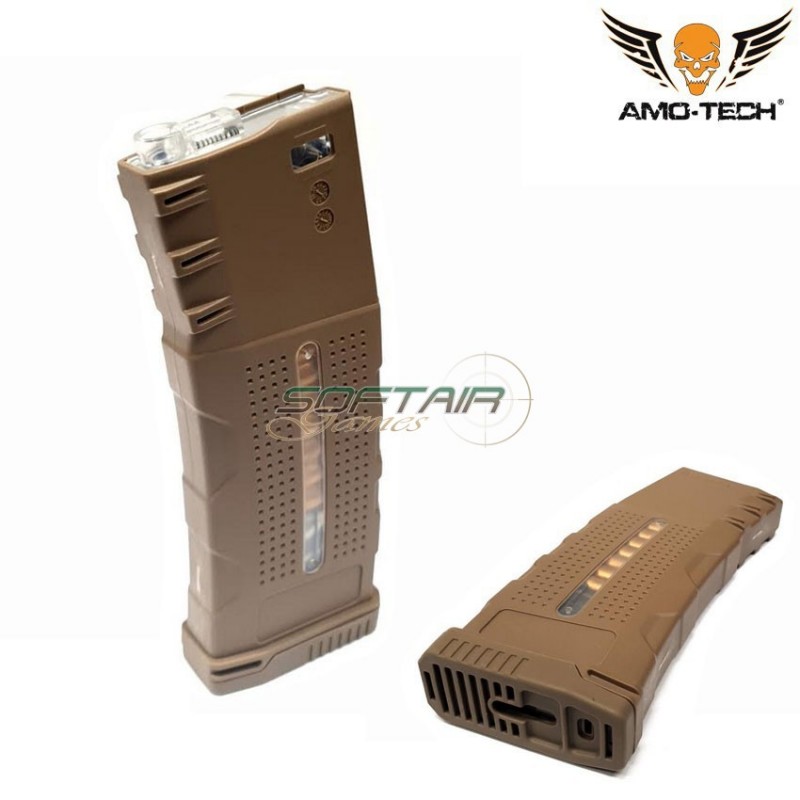 Set 5 mid-caps magazines 150bb alfa w/dummy bullets dark earth for m4 series amo-tech® (amt-mc-alfa-de-5)