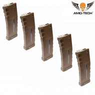 Set 5 hi-caps magazines 370bb alfa dark earth for m4 series amo-tech® (amt-hc-alfa-de-5)