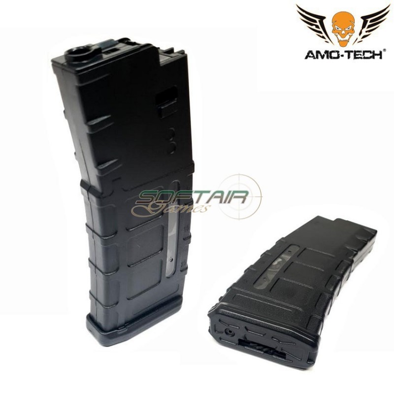 Set 5 hi-caps magazines 380bb papa black for m4 sre next gen. series amo-tech® (amt-hc-papa-bk-5)