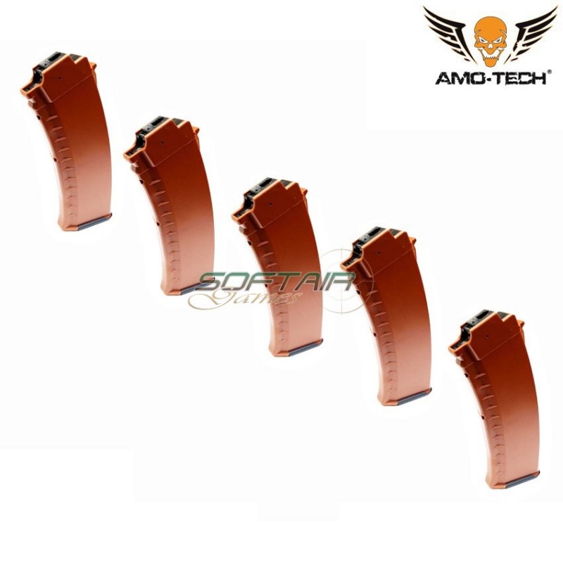 Set 5 caricatori maggiorati 480bb quebec bakelite per serie ak sre next gen. amo-tech® (amt-hc-quebec-ba-5) Set 5 caricatori maggiorati 480bb quebec bakelite per serie ak sre next gen. amo-tech® (amt-hc-quebec-ba-5)