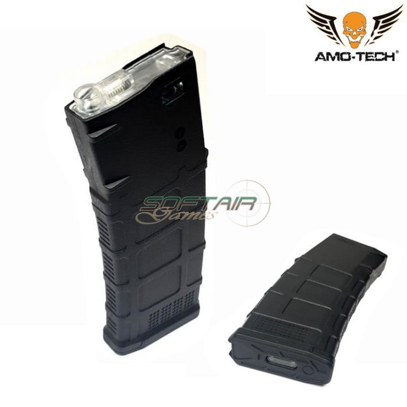 Set 5 mid-caps magazines 150bb gen.3 oscar black for series m4 amo-tech® (amt-mc-oscar-bk-5)
