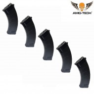 Set 5 hi-caps magazines 600bb sierra black for series ak amo-tech® (amt-hc-sierra-bk-5) Set 5 hi-caps magazines 600bb sierra black for series ak amo-tech® (amt-hc-sierra-bk-5)