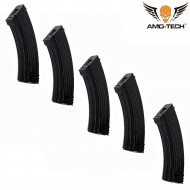 Set 5 mid-caps magazines 140bb romeo black for series ak amo-tech® (amt-mc-romeo-bk-5)