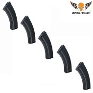 Set 5 caricatori monofilari 150bb tango black per serie akm amo-tech® (amt-mc-tango-bk-5)