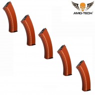 Set 5 mid-caps magazines 150bb tango orange for series akm amo-tech® (amt-mc-tango-or-5)