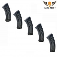 Set 5 caricatori monofilari 150bb yankee black per serie ak amo-tech® (amt-mc-yankee-bk-5)