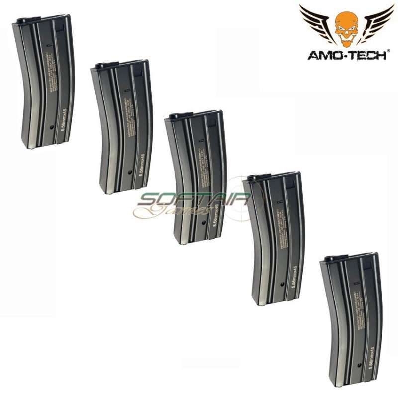 Set 5 caricatori maggiorati logged 330bb whiskey black per serie m4 amo-tech® (amt-hcl-whiskey-bk-5) Set 5 caricatori maggiorati logged 330bb whiskey black per serie m4 amo-tech® (amt-hcl-whiskey-bk-5)