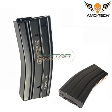 Set 5 caricatori maggiorati logged 330bb whiskey black per serie m4 amo-tech® (amt-hcl-whiskey-bk-5)