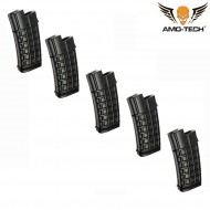 Set 5 hi-caps magazines 330bb duff black for series aug amo-tech® (amt-hc-duff-bk-5)