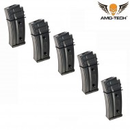 Set 5 caricatori monofilari 50bb kilo2 black per serie g36 amo-tech® (amt-mc-kilo2-bk-5)