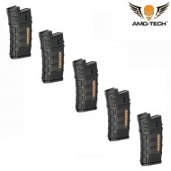 Set 5 mid-caps magazines 70bb freddy black for series aug amo-tech® (amt-mc-freddy-bk-5)