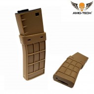 Set 5 caricatori maggiorati 450bb juliett dark earth per serie m4 amo-tech® (amt-hc-juliett-de-5)